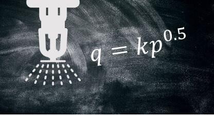 K-Factor formula for fire sprinklers